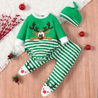 Christmas Fashion Elk Cotton Boys Clothing Sets main image 5