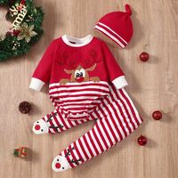 Christmas Fashion Elk Cotton Boys Clothing Sets sku image 6