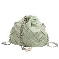 Women's Linen Lingge Fashion Bucket String Crossbody Bag sku image 3