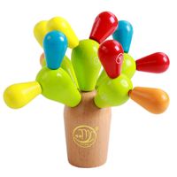 New Wooden Insertion Letters Cactus Palm Child Education Simulation Toys main image 4