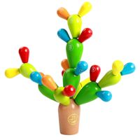 New Wooden Insertion Letters Cactus Palm Child Education Simulation Toys main image 1