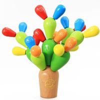 New Wooden Insertion Letters Cactus Palm Child Education Simulation Toys sku image 1