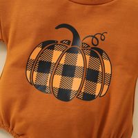Halloween Fashion Pumpkin Cotton Blend Baby Rompers main image 3