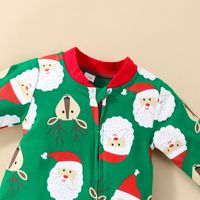 Christmas Fashion Santa Claus Printing Cotton Blend Baby Rompers main image 5