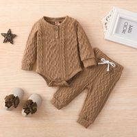 Fashion Solid Color Cotton Boys Clothing Sets main image 3