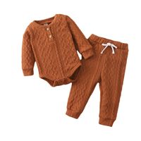 Fashion Solid Color Cotton Boys Clothing Sets sku image 18