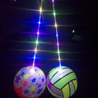 Large Luminous Children's Inflatable Elastic Flash Portable Bounce Ball main image 2