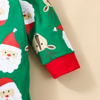 Christmas Fashion Santa Claus Printing Cotton Blend Baby Rompers main image 4