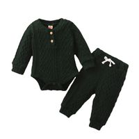 Fashion Solid Color Cotton Boys Clothing Sets sku image 5