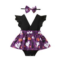 Halloween Fashion Pumpkin Polyester Baby Rompers main image 5
