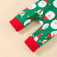 Christmas Fashion Santa Claus Printing Cotton Blend Baby Rompers main image 3