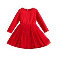 Princess Solid Color Cotton Girls Dresses main image 4