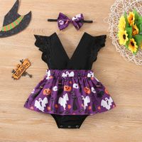 Halloween Fashion Pumpkin Polyester Baby Rompers main image 1