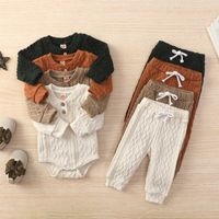 Fashion Solid Color Cotton Boys Clothing Sets main image 2