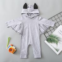Halloween Fashion Solid Color Cotton Blend Baby Rompers sku image 5