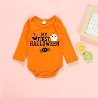 Halloween Fashion Letter Cotton Baby Rompers sku image 1