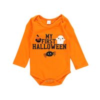 Halloween Fashion Letter Cotton Baby Rompers main image 4