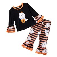 Halloween Fashion Ghost Polyester Girls Clothing Sets sku image 7