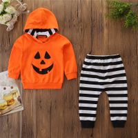 Halloween Fashion Solid Color Polyester Boys Clothing Sets main image 1