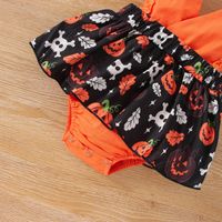 Halloween Fashion Pumpkin Polyester Baby Rompers main image 3