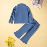 Fashion Solid Color Polyester Girls Clothing Sets main image 1
