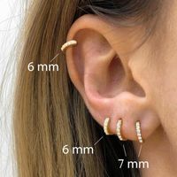 Fashion Round Brass Inlay Zircon Hoop Earrings 1 Pair main image 1