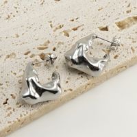 Simple Style Geometric Stainless Steel Ear Studs Plating Stainless Steel Earrings 1 Pair sku image 1