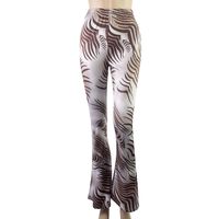 Fashion Stripe Polyester Full Length Printing Flared Pants main image 3