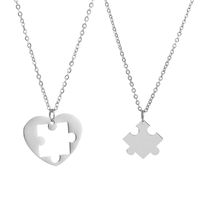Fashion Heart Shape Stainless Steel Polishing Pendant Necklace main image 3