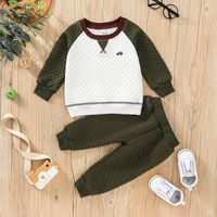 Casual Plaid Cotton Polyester Baby Clothing Sets main image 1