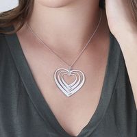 Fashion Heart Shape Sterling Silver Plating Necklace main image 1