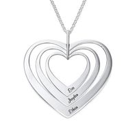 Fashion Heart Shape Sterling Silver Plating Necklace sku image 3
