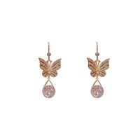 Fashion Butterfly Alloy Plating Inlay Zircon Women's Drop Earrings 1 Pair main image 5