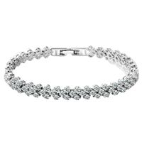 Mode Forme De Cœur Alliage Incruster Diamant Artificiel Femmes Bracelets 1 Pièce main image 4