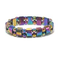 Simple Style Colorful Obsidian Beaded Unisex Bracelets 1 Piece main image 4
