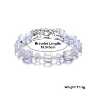 Fashion Heart Shape Butterfly Artificial Crystal Beaded Inlay Artificial Gemstones Women's Bracelets 1 Piece sku image 1