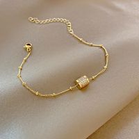 Fashion Heart Shape Copper Pearl Inlay Artificial Gemstones Bracelets 1 Piece sku image 8