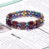 Simple Style Colorful Obsidian Beaded Unisex Bracelets 1 Piece main image 1