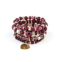 Estilo Étnico Forma De Corazón Cristal Artificial Con Cuentas Mujeres Pulsera 1 Pieza sku image 14