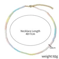 Simple Style Classic Style Color Block Stainless Steel Artificial Crystal Beaded Women's Necklace sku image 9