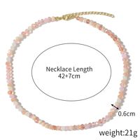 Simple Style Classic Style Color Block Stainless Steel Artificial Crystal Beaded Women's Necklace sku image 2