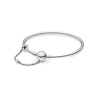 Style Simple Rond Argent Sterling Incruster Gemme Bracelets 1 Pièce sku image 35