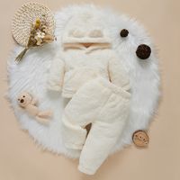 Casual Solid Color Cotton Baby Clothing Sets main image 3