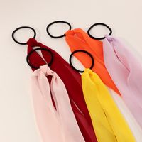 Cute Solid Color Cloth Hair Tie 1 Set main image 9