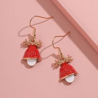 Cute Bell Alloy Enamel Inlay Rhinestones Women's Drop Earrings 1 Pair main image 11