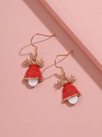 Cute Bell Alloy Enamel Inlay Rhinestones Women's Drop Earrings 1 Pair main image 4