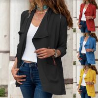 Casual Solid Color Patchwork Cotton Blend Polyester Cardigan main image 1