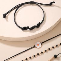 Simple Style Flower Alloy Women's Bracelets 1 Set main image 4