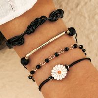 Simple Style Flower Alloy Women's Bracelets 1 Set main image 6
