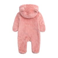 Cute Solid Color Velvet Polyester Baby Rompers main image 3
